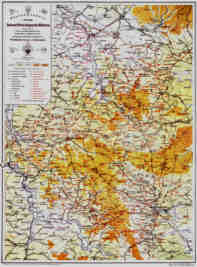 Wstungskarte der Kreise Duderstadt, Worbis, Heiligenstadt, Mhlhausen